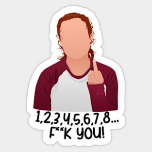 Ellie Middle Finger Sticker